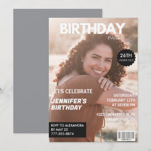 Uitnodigingen voor haar 26e verjaardag Magazine Co