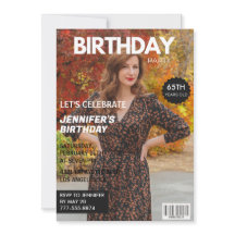 Uitnodigingen voor haar 65e verjaardag Tijdschrift
