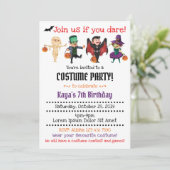 Uitnodigingen voor Halloween-verkleedfeest (Staand voorkant)