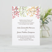 Uitnodigingen voor herfstbruiloft (Staand voorkant)