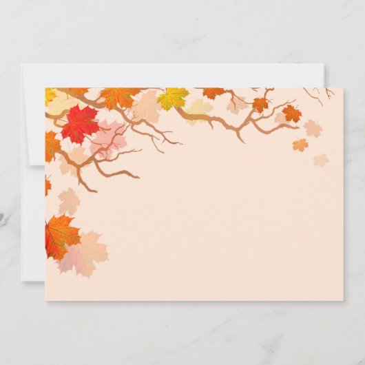 Uitnodigingen voor herfstbruiloft (Achterkant)