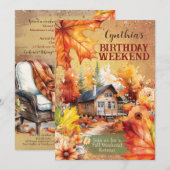 Uitnodigingen voor Herfstfeest (Voorkant / Achterkant)