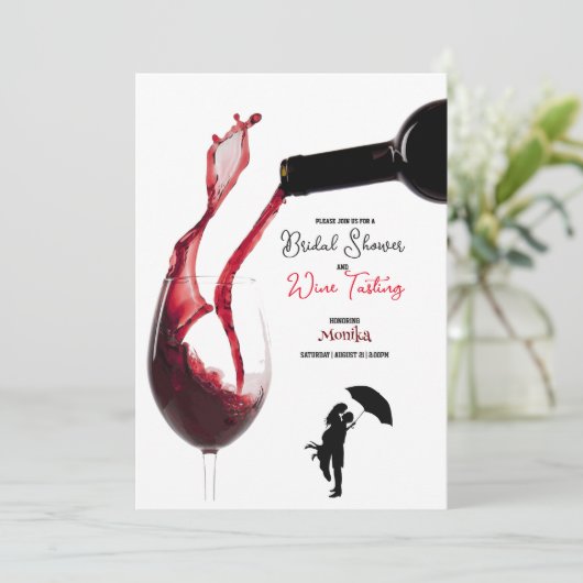 Uitnodigingen voor het branden van gebrande wijn (Staand voorkant)