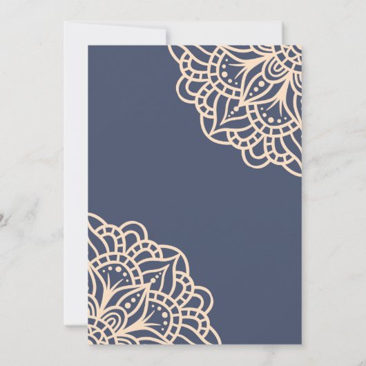 Uitnodigingen voor het bruiloft met een moslim ras (Achterkant)