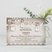 Uitnodigingen voor het diner van Burlap and Mason  (Staand voorkant)