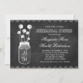 Uitnodigingen voor het diner van Chalkboard mason (Voorkant)