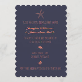 Uitnodigingen voor het dineren van marineshell