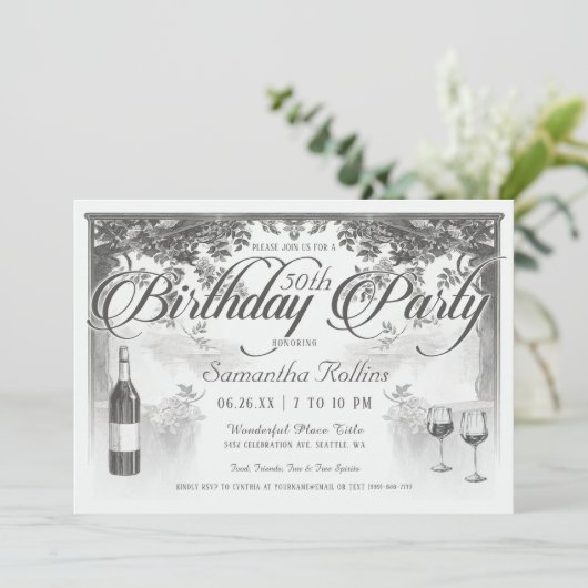 Uitnodigingen voor het Hoogste Verjaardagsfeest (Staand voorkant)