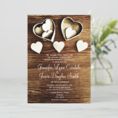 Uitnodigingen voor het huwelijk in Rustic Country (Staand voorkant)