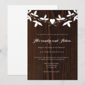 Uitnodigingen voor het huwelijk met een bijtende h (Voorkant / Achterkant)