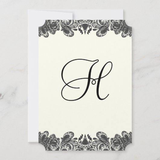 Uitnodigingen voor het huwelijk tussen zwarte en i (Voorkant)