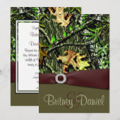 Uitnodigingen voor het jagen van Camo Wedding (Voorkant / Achterkant)