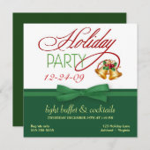 Uitnodigingen voor het Open House-kerstfeest (Voorkant / Achterkant)