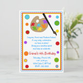 Uitnodigingen voor het schilderen van de Birthday (Staand voorkant)