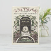 Uitnodigingen voor het testen van wijn () v.3 (Staand voorkant)