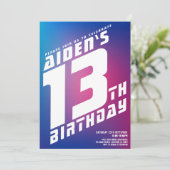 Uitnodigingen voor het verjaardagsfeestje van de c (Staand voorkant)