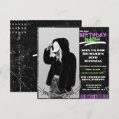 Uitnodigingen voor Hip Hop-verjaardagsfeestjes (Voorkant / Achterkant)