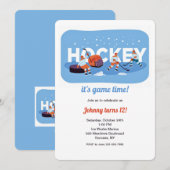 Uitnodigingen voor IJshockey (Voorkant / Achterkant)