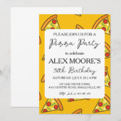 Uitnodigingen voor Italiaanse pizza's (Voorkant / Achterkant)