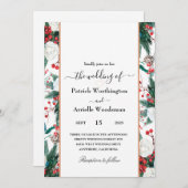 Uitnodigingen voor kerstbruiloft (Voorkant / Achterkant)