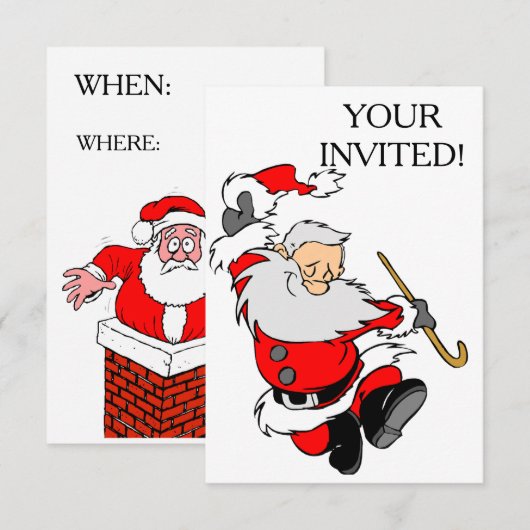 UITNODIGINGEN VOOR KERSTFEEST (Voorkant / Achterkant)