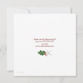 Uitnodigingen voor kerstfeest en heilige kerstbrui (Achterkant)