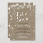 Uitnodigingen voor kerstfeest | Kraft papieren kaa (Voorkant / Achterkant)