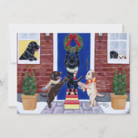 Uitnodigingen voor kerstfeestdagen in Labradors
