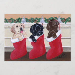 Uitnodigingen voor kerstfeestdagen in Labradors