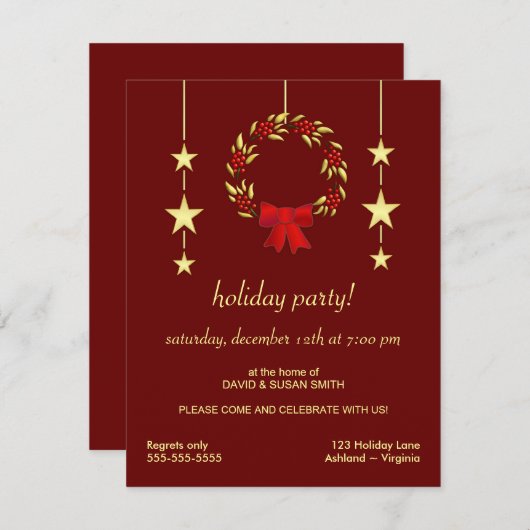 Uitnodigingen voor kerstfeestdagen in Oost-Timor (Voorkant / Achterkant)