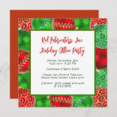 Uitnodigingen voor kerstfeestdagen Kantoor (Voorkant / Achterkant)