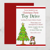 Uitnodigingen voor kerstfeestdagen Speelgoed (Voorkant / Achterkant)