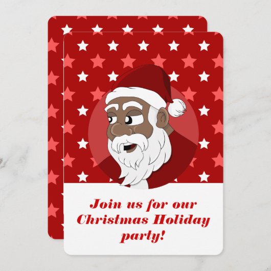 Uitnodigingen voor kerstfeestdagen voor cartoon (Voorkant / Achterkant)