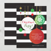 Uitnodigingen voor kerstfeestelijke feestdagen (Voorkant / Achterkant)