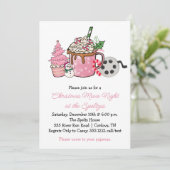 Uitnodigingen voor kerstfilm Night Party (Staand voorkant)