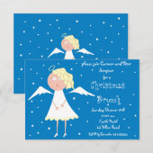 Uitnodigingen voor kerstmis Brunch Angel (Voorkant / Achterkant)