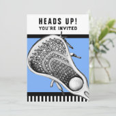 Uitnodigingen voor Lacrosse Sportevenementen (Staand voorkant)