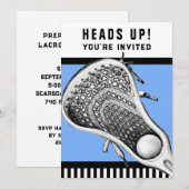 Uitnodigingen voor Lacrosse Sportevenementen (Voorkant / Achterkant)