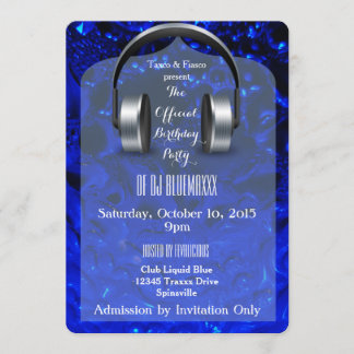 Uitnodigingen voor Liquid Blue DJ Party