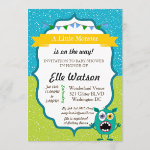 Uitnodigingen voor Little Monster Baby Shower