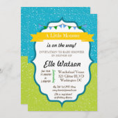 Uitnodigingen voor Little Monster Baby Shower (Voorkant / Achterkant)