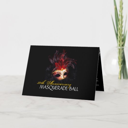 Uitnodigingen voor Maskeradebal - Kaart 5X7 (Voorkant)