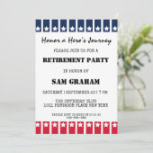 Uitnodigingen voor militaire pensionering onder Am (Staand voorkant)