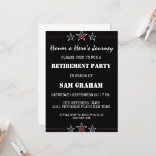 Uitnodigingen voor militaire pensionering onder Am