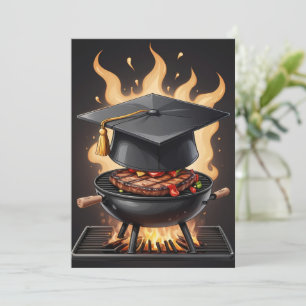 Uitnodigingen voor moderne afstuderen BBQ