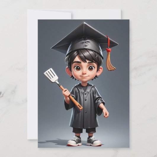 Uitnodigingen voor moderne afstuderen BBQ (Voorkant)