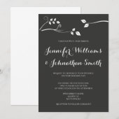 Uitnodigingen voor moderne filiaalbruiloft in Chal (Voorkant / Achterkant)