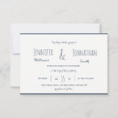 Uitnodigingen voor moderne marineschepen en witte (Voorkant)