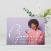 Uitnodigingen voor moderne scriptfotografie (Staand voorkant)