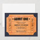 Uitnodigingen voor Movie Ticket (Voorkant / Achterkant)